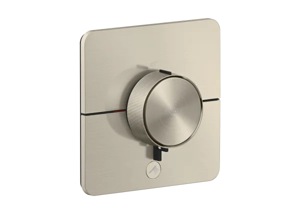 Axor Showerselect Id Thermostat Highflow For Concealed Installation Softsquare For 1 Function And Additional Outlet Brushed Nickel