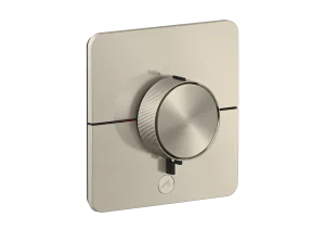 Axor Showerselect Id Thermostat Highflow For Concealed Installation Softsquare For 1 Function And Additional Outlet Brushed Nickel