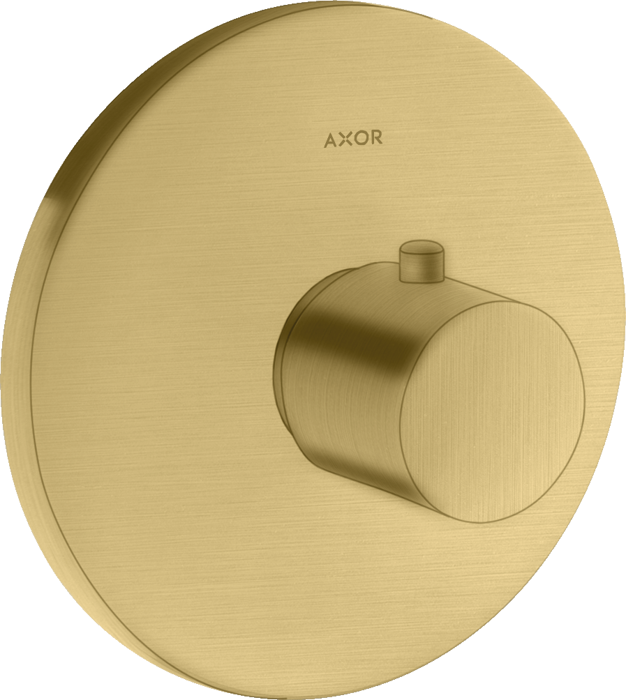 Axor Uno Thermostatic Shower Mixer Concealed 217 X 187 X 135mm Gold - Brushed
