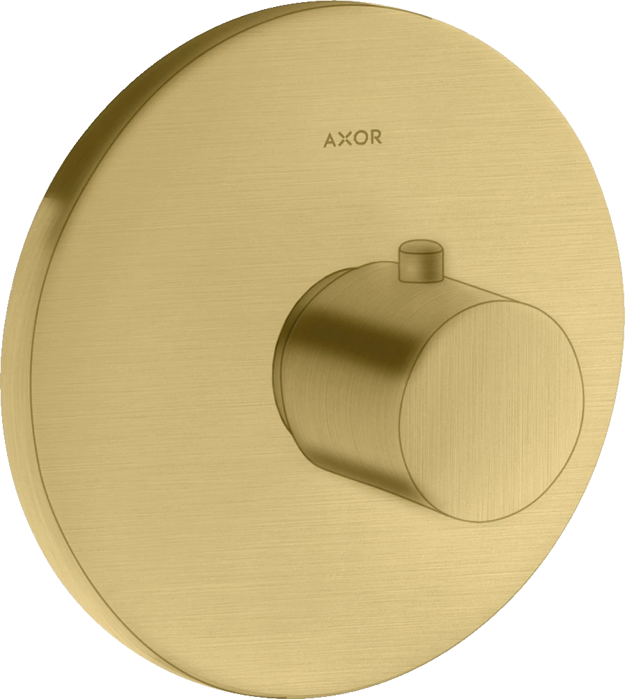 Axor Uno Thermostatic Shower Mixer Concealed 217 X 187 X 135mm Gold - Brushed