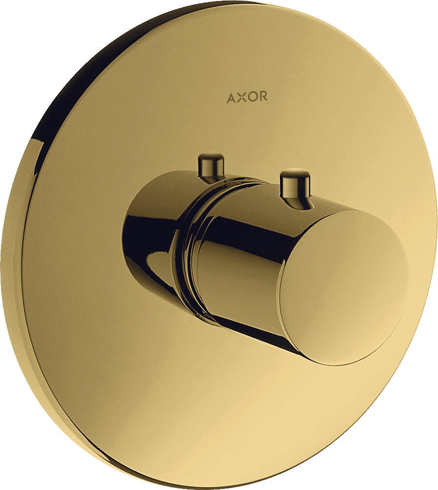 Axor Uno Thermostatic Shower Mixer Concealed 217 X 187 X 135mm Gold - Polished