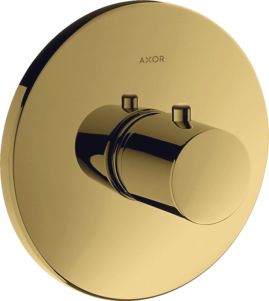 Axor Uno Thermostatic Shower Mixer Concealed 217 X 187 X 135mm Gold - Polished