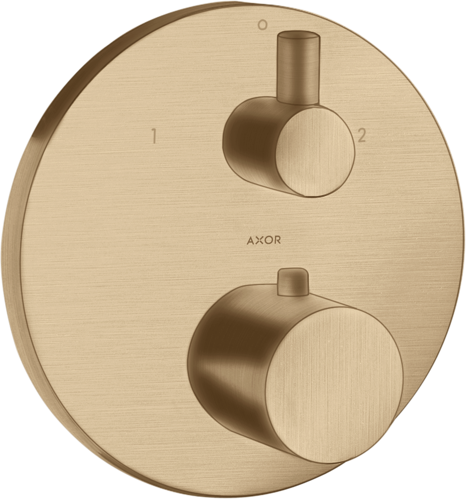 Axor Uno Thermostatic Shower Mixer Concealed 217 X 187 X 135mm Bronze - Brushed product image - Image 1