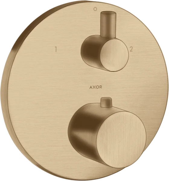 Axor Uno Thermostatic Shower Mixer Concealed 217 X 187 X 135mm Bronze - Brushed