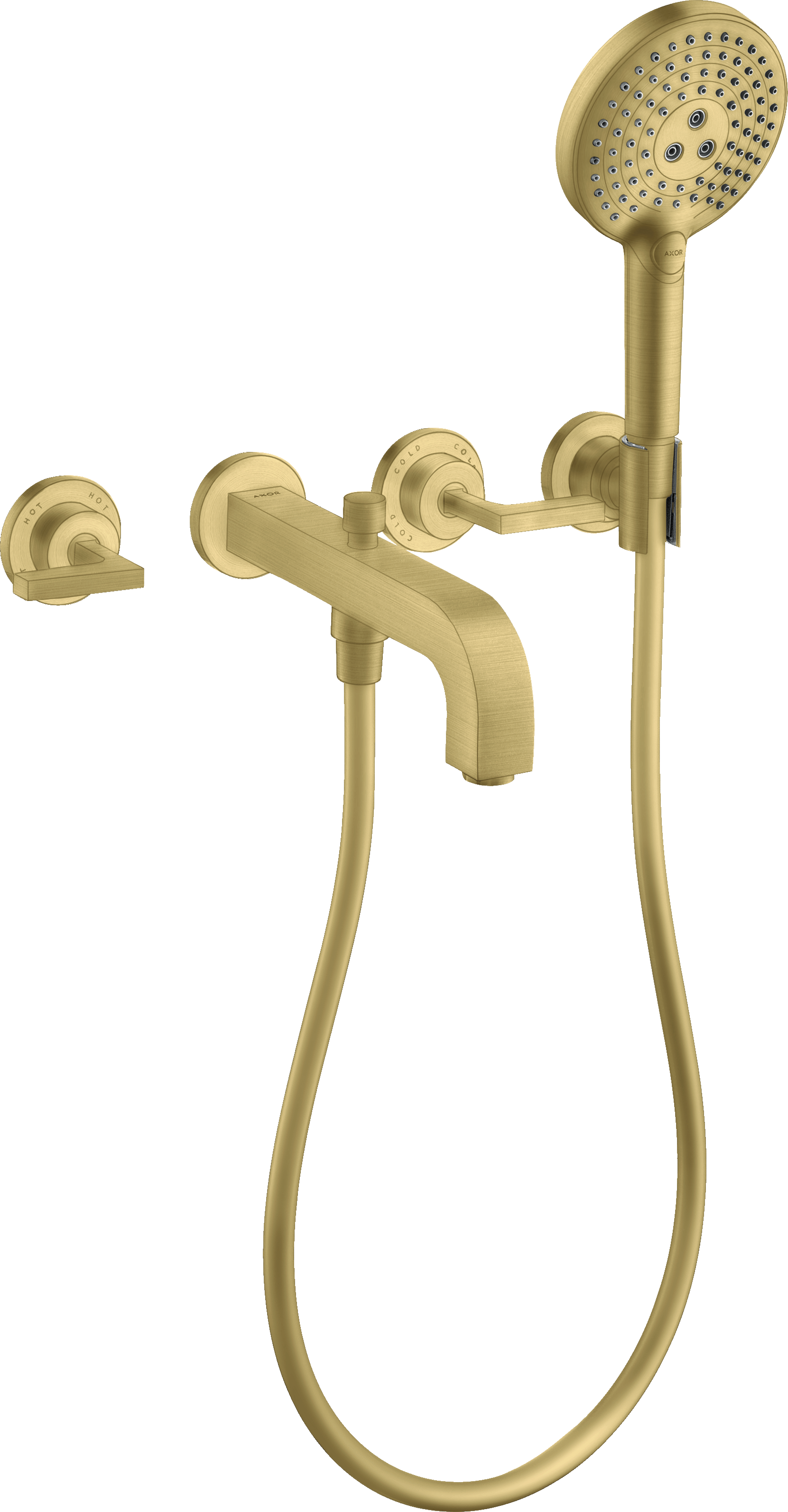 Axor Citterio Bath Mixers Concealed 510 X 263 X 128mm Brass - Brushed