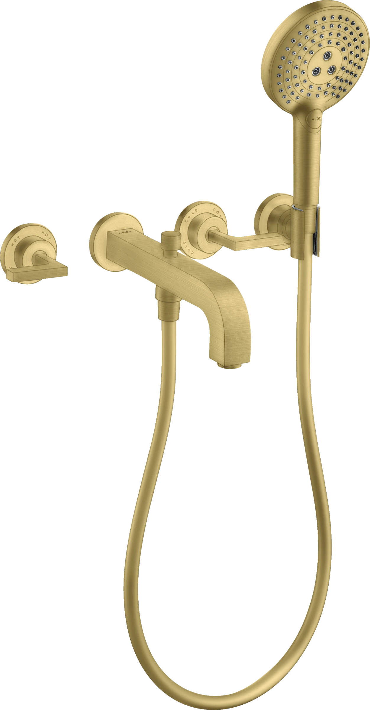 Axor Citterio Bath Mixers Concealed 510 X 263 X 128mm Brass - Brushed