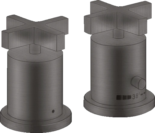 Axor Citterio Thermostatic Bath Filler Concealed 130 X 110 X 87mm Gunmetal/chrome - Brushed