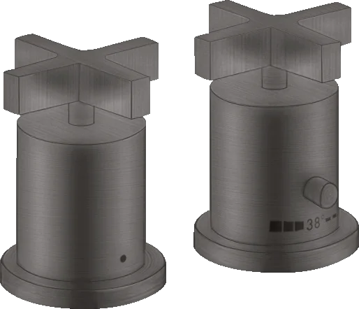 Axor Citterio Thermostatic Bath Filler Concealed 130 X 110 X 87mm Gunmetal/chrome - Brushed