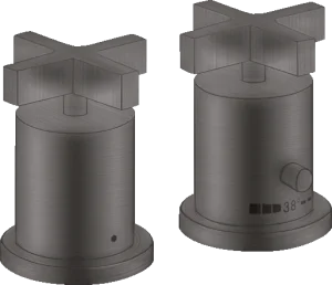 Axor Citterio Thermostatic Bath Filler Concealed 130 X 110 X 87mm Gunmetal/chrome - Brushed