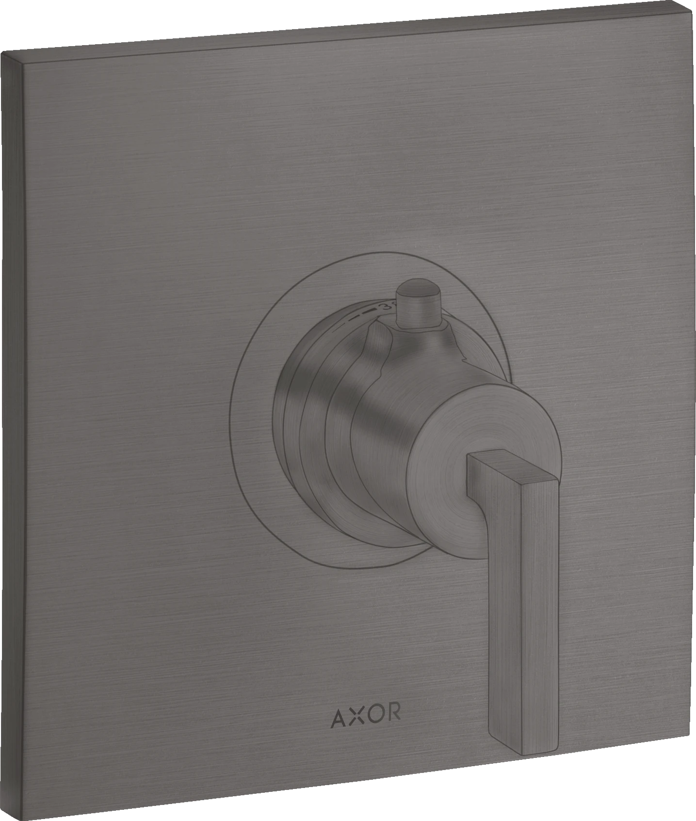 Axor Citterio Thermostatic Shower Mixer Concealed 217 X 187 X 135mm Gunmetal/chrome - Brushed