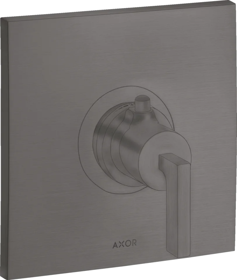 Axor Citterio Thermostatic Shower Mixer Concealed 217 X 187 X 135mm Gunmetal/chrome - Brushed product image - Image 1
