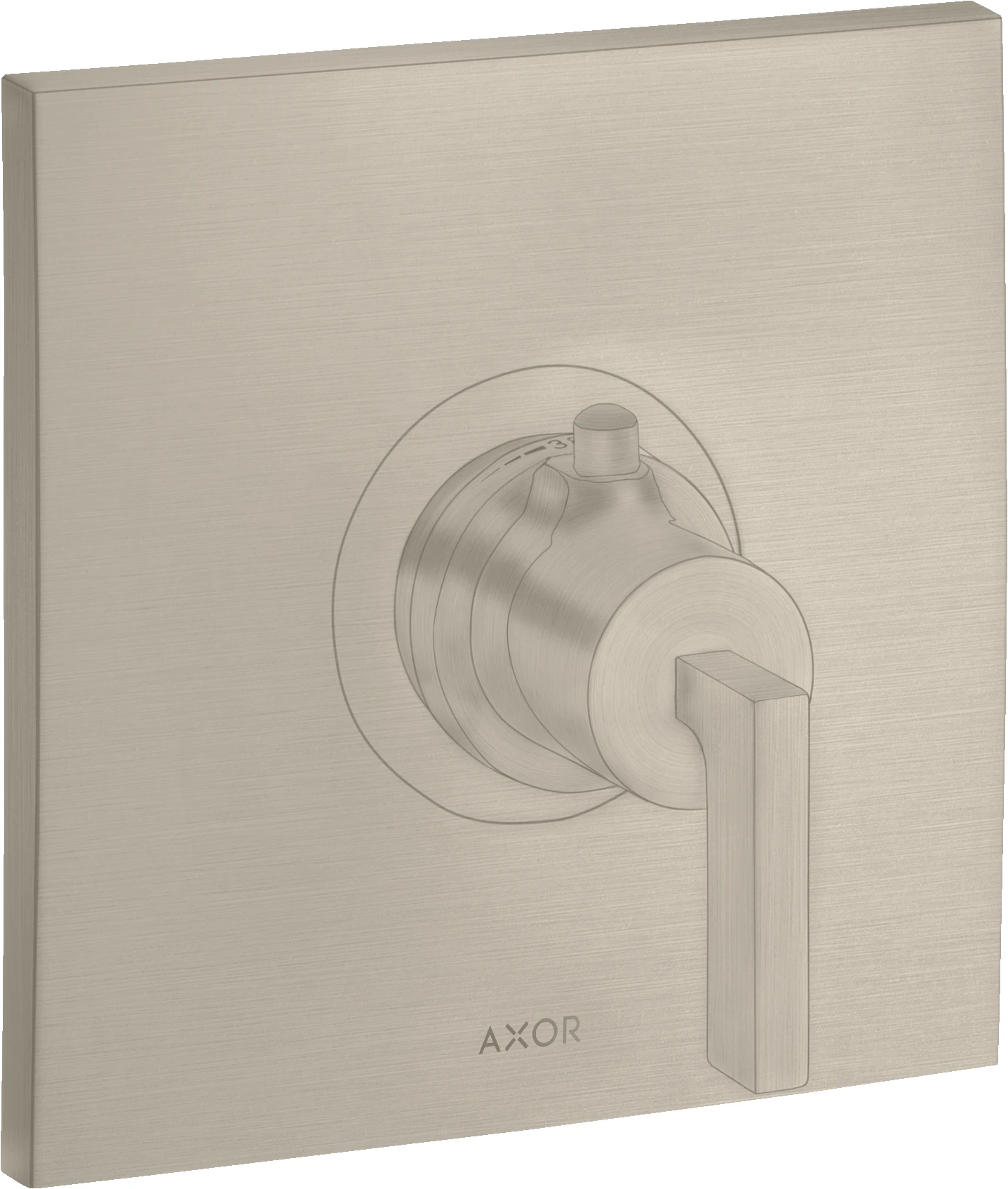 Axor Citterio Thermostatic Shower Mixer Concealed 217 X 187 X 135mm Nickel - Brushed