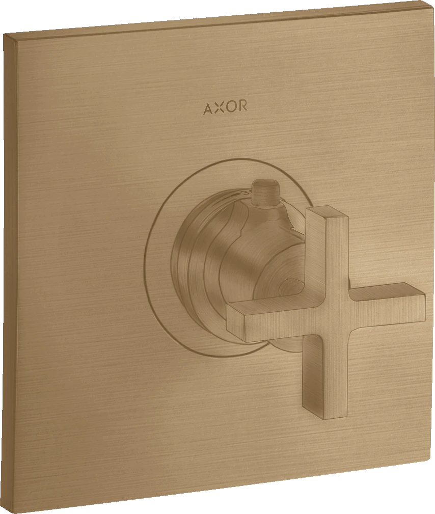 Axor Citterio Thermostatic Mixer Highflow For Concealed Installation With Cross Handle Brushed Bronze