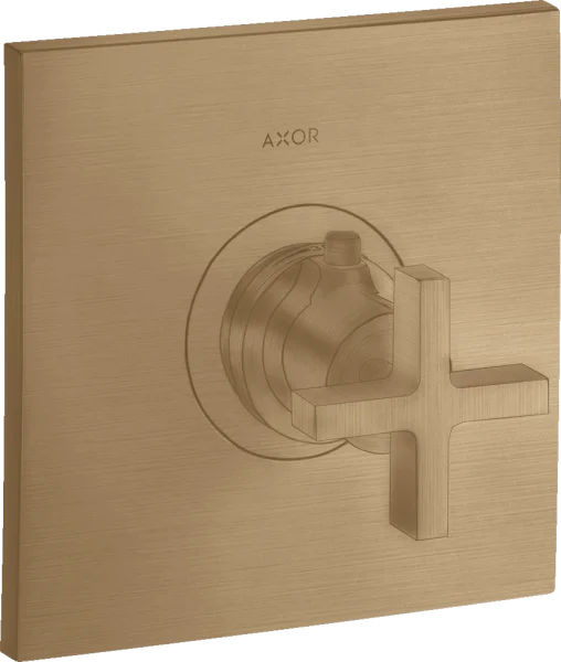 Axor Citterio Thermostatic Mixer Highflow For Concealed Installation With Cross Handle Brushed Bronze