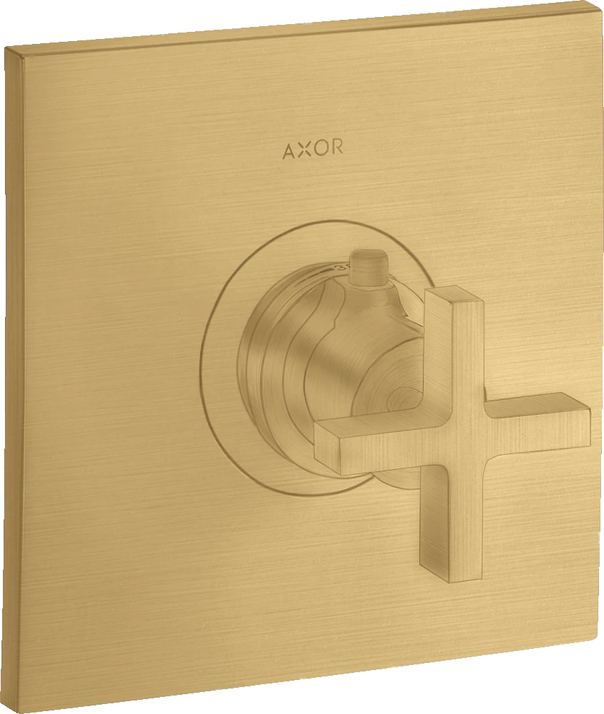 Axor Citterio Thermostatic Shower Mixer Concealed 217 X 187 X 135mm Gold - Brushed