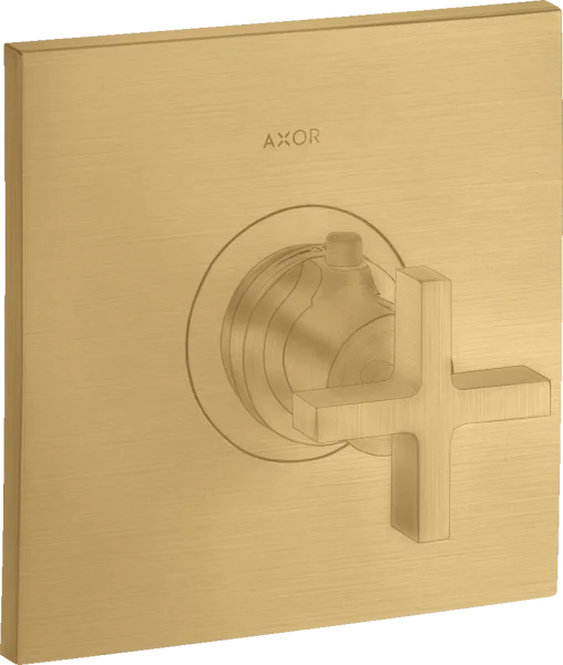 Axor Citterio Thermostatic Mixer Highflow For Concealed Installation With Cross Handle Brushed Gold Optic