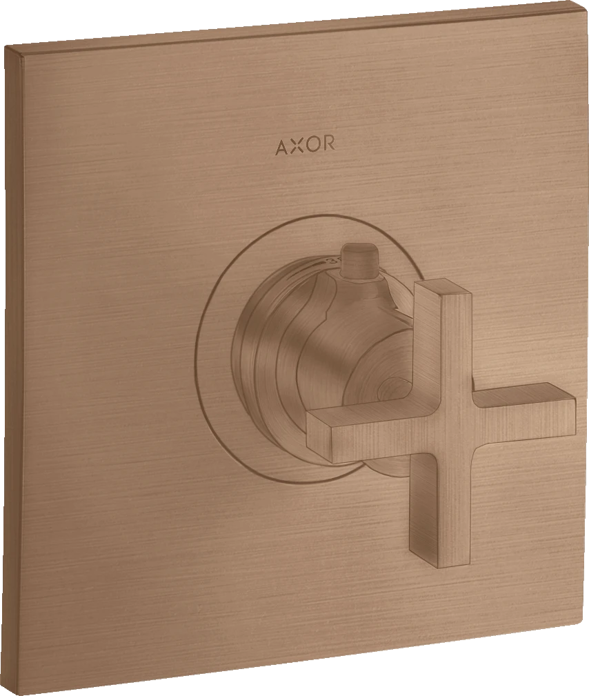 Axor Citterio Thermostatic Shower Mixer Concealed 217 X 187 X 135mm Rose Gold/gold - Brushed