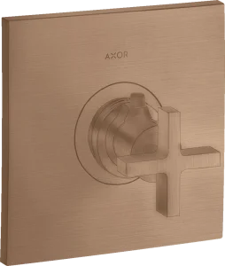 Axor Citterio Thermostatic Shower Mixer Concealed 217 X 187 X 135mm Rose Gold/gold - Brushed