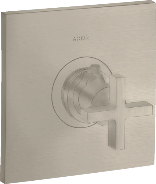 Axor Citterio Thermostatic Mixer Highflow For Concealed Installation With Cross Handle Brushed Nickel