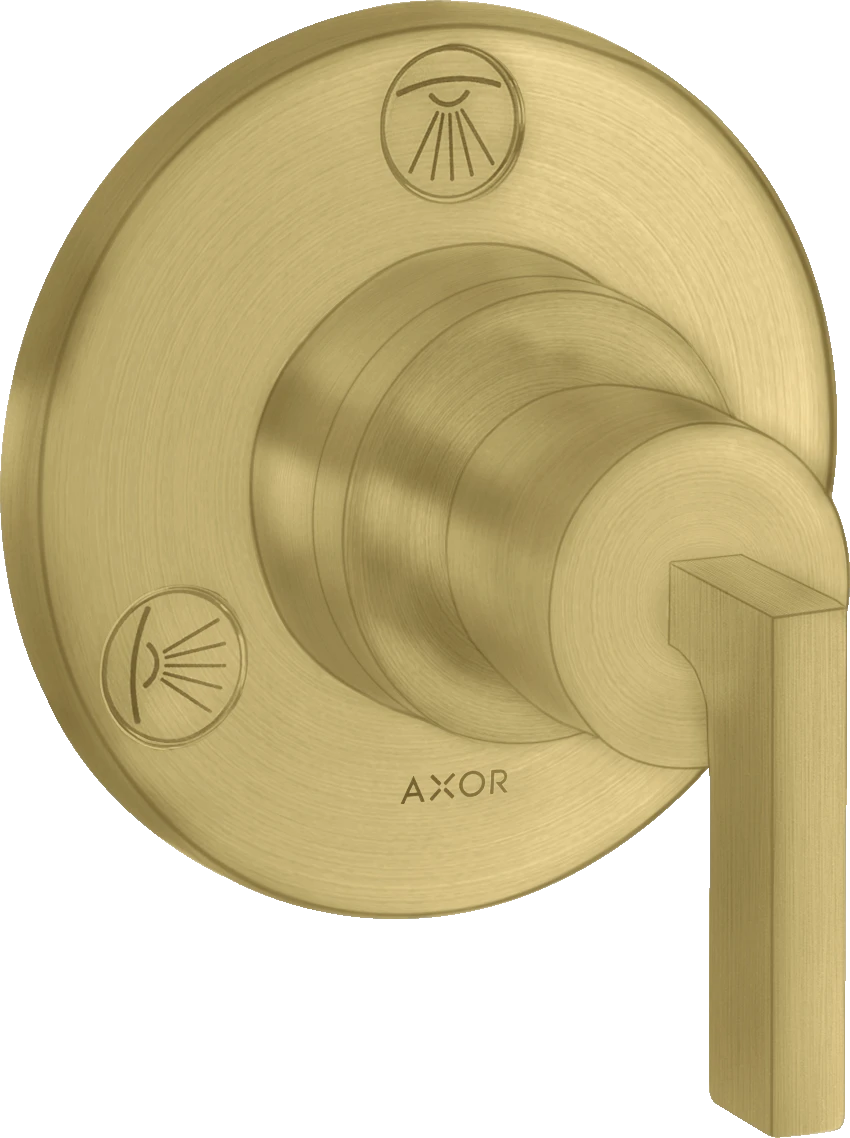 Axor Citterio Manual Shut-off & Diverter Valves 130 X 110 X 87mm Brass - Brushed