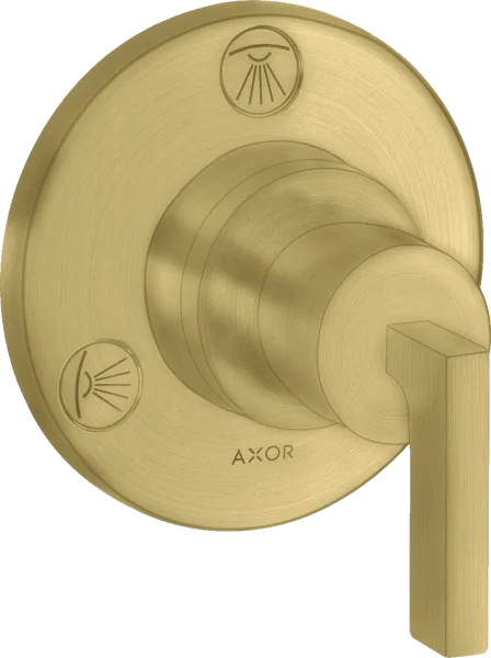 Axor Citterio Manual Shut-off & Diverter Valves 130 X 110 X 87mm Brass - Brushed