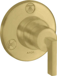 Axor Citterio Manual Shut-off & Diverter Valves 130 X 110 X 87mm Brass - Brushed