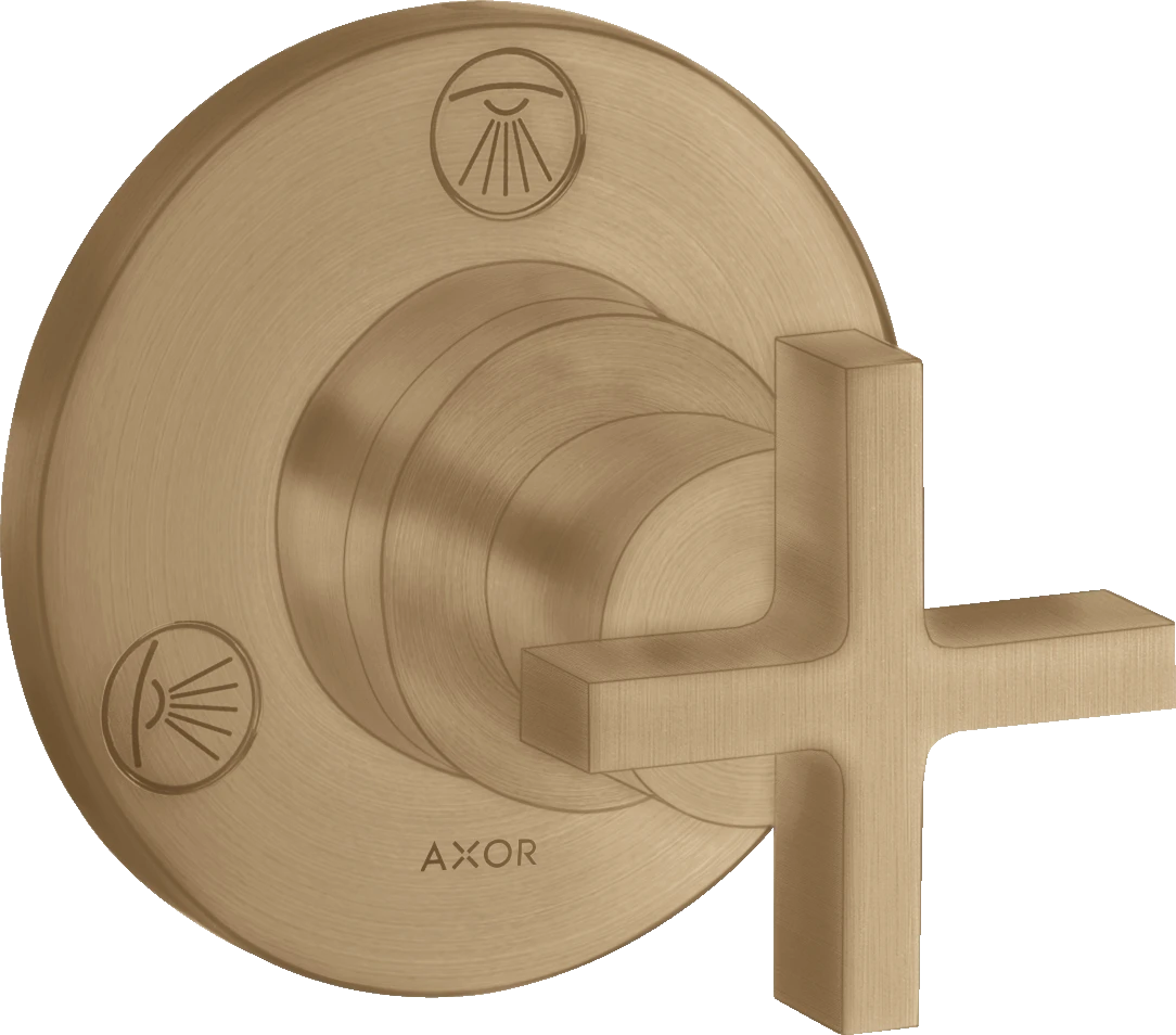 Axor Citterio Manual Shut-off & Diverter Valves 130 X 110 X 87mm Bronze - Brushed
