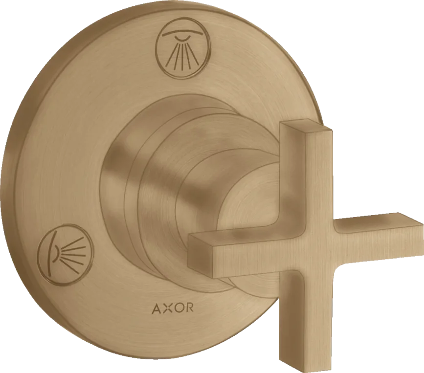 Axor Citterio Manual Shut-off & Diverter Valves 130 X 110 X 87mm Bronze - Brushed product image - Image 1