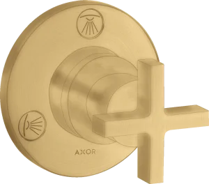 Axor Citterio Manual Shut-off & Diverter Valves 130 X 110 X 87mm Gold - Brushed