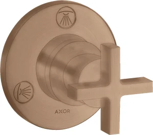 Axor Citterio Manual Shut-off & Diverter Valves 130 X 110 X 87mm Rose Gold/gold - Brushed