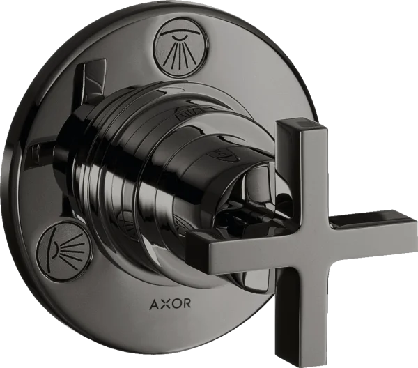 Axor Citterio Manual Shut-off & Diverter Valves 130 X 110 X 87mm Gunmetal/chrome - Polished