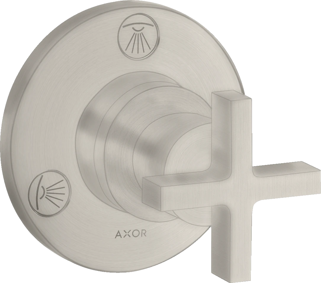 Axor Citterio Manual Shut-off & Diverter Valves 130 X 110 X 87mm Stainless Steel