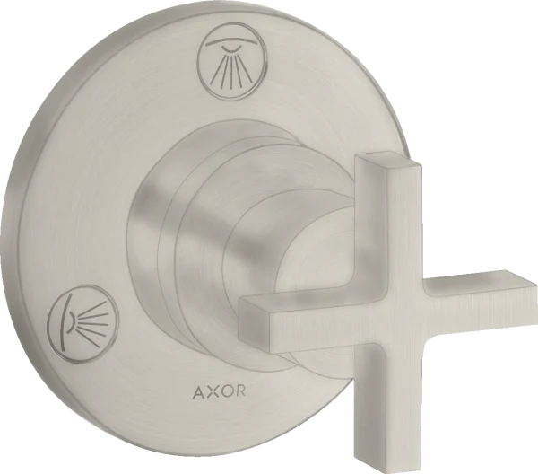 Axor Citterio Manual Shut-off & Diverter Valves 130 X 110 X 87mm Stainless Steel