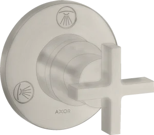 Axor Citterio Manual Shut-off & Diverter Valves 130 X 110 X 87mm Stainless Steel