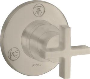 Axor Citterio Manual Shut-off & Diverter Valves 130 X 110 X 87mm Nickel - Brushed
