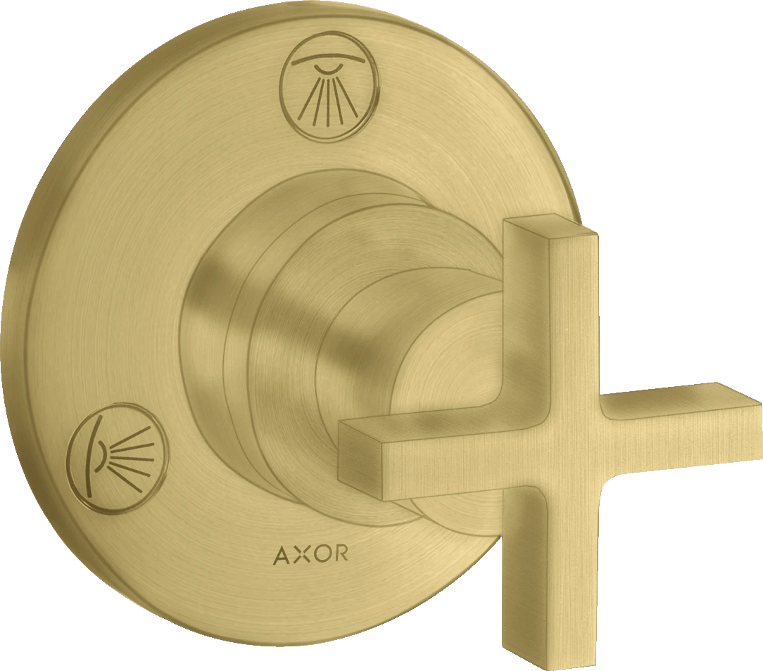 Axor Citterio Manual Shut-off & Diverter Valves 130 X 110 X 87mm Brass - Brushed