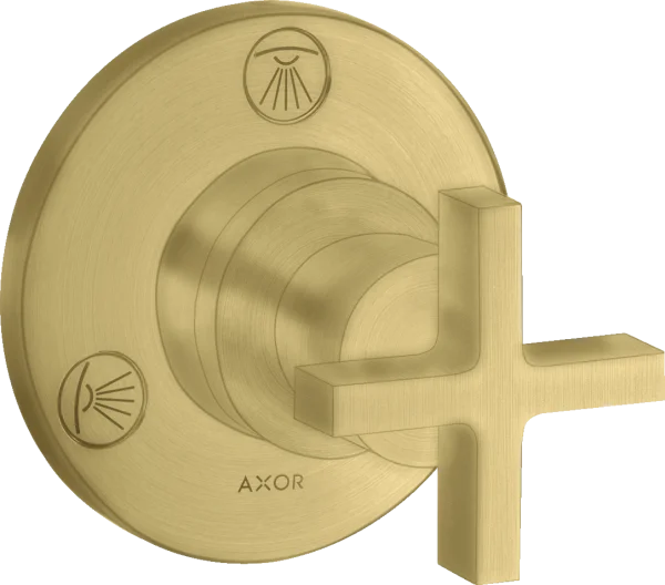 Axor Citterio Manual Shut-off & Diverter Valves 130 X 110 X 87mm Brass - Brushed
