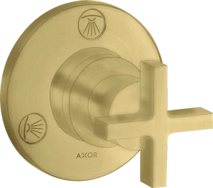 Axor Citterio Manual Shut-off & Diverter Valves 130 X 110 X 87mm Brass - Brushed