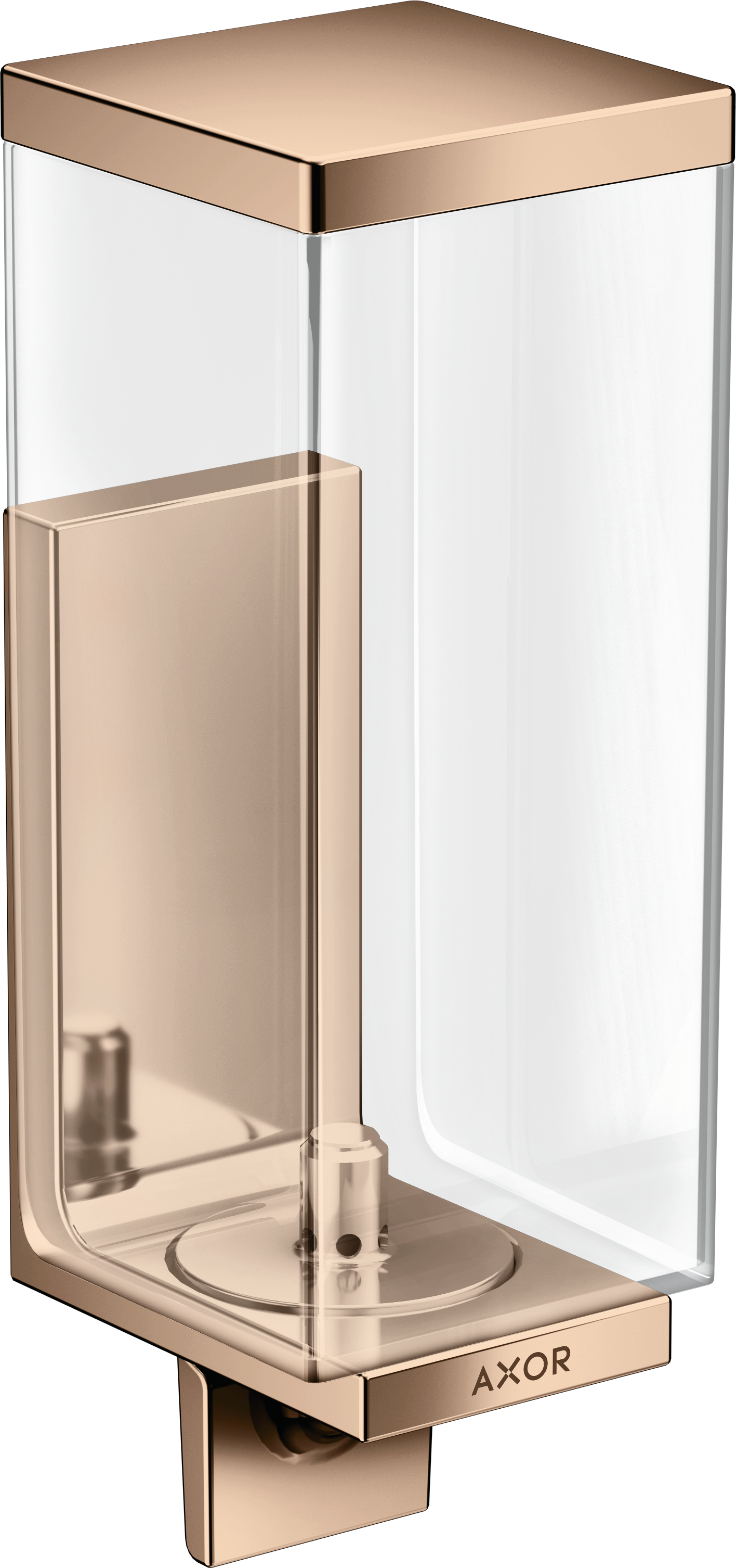 Axor Universal Rectangular Lotion Dispenser 255 X 185 X 180mm Rose Gold/gold - Polished