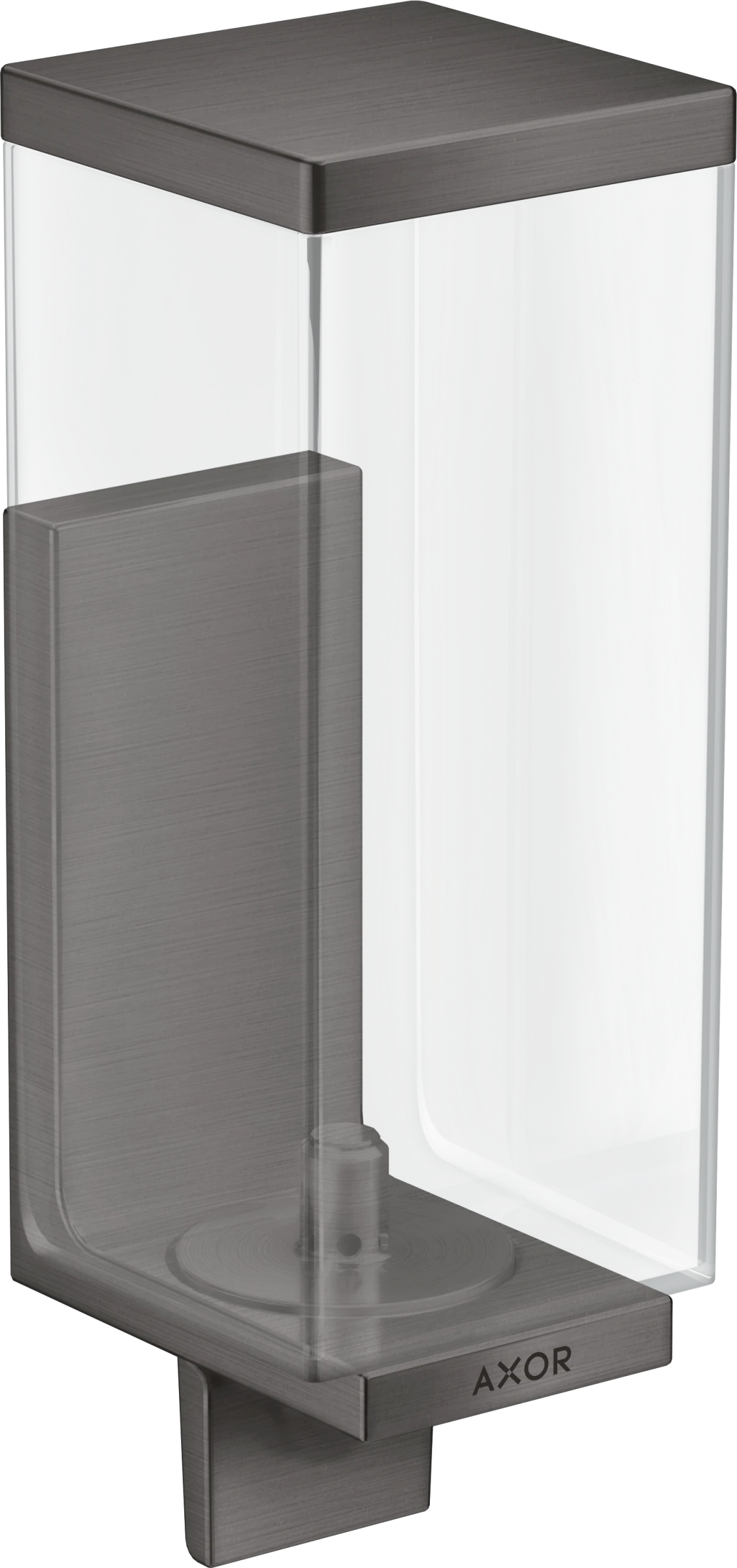 Axor Universal Rectangular Lotion Dispenser 255 X 185 X 180mm Gunmetal/chrome - Brushed
