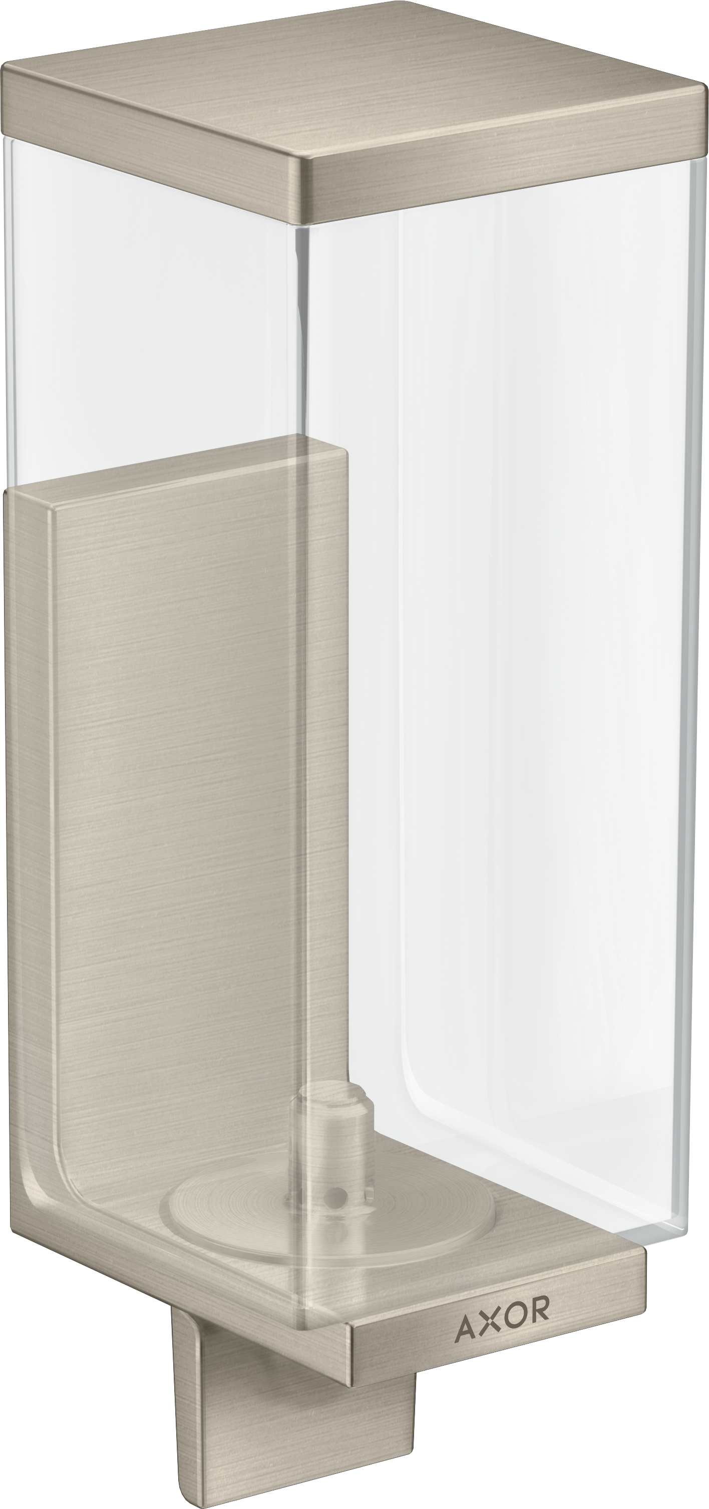 Axor Universal Rectangular Lotion Dispenser 255 X 185 X 180mm Nickel - Brushed product image - Image 2