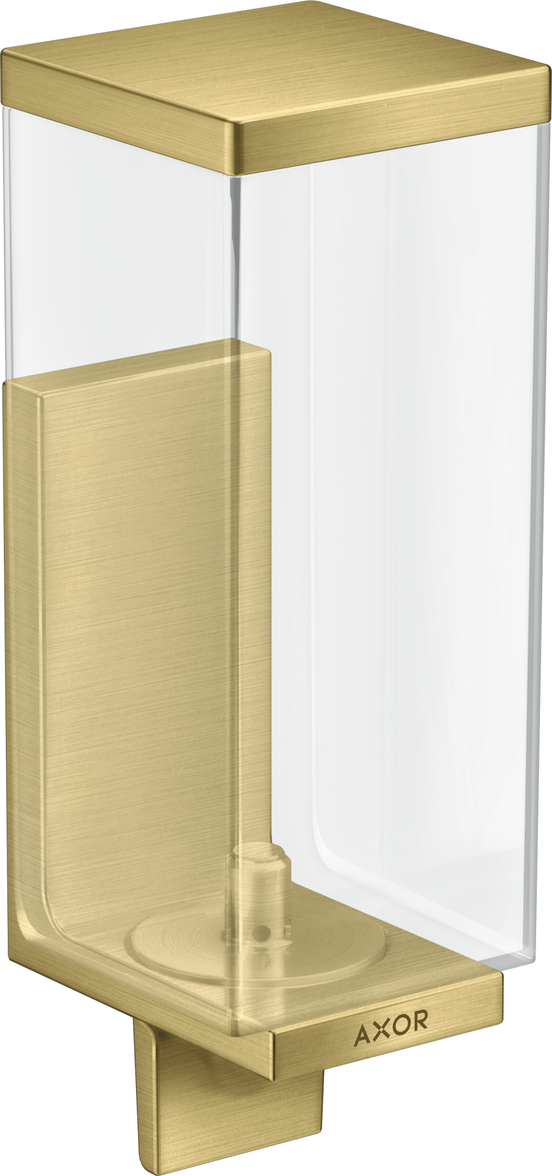 Axor Universal Rectangular Lotion Dispenser 255 X 185 X 180mm Brass - Brushed