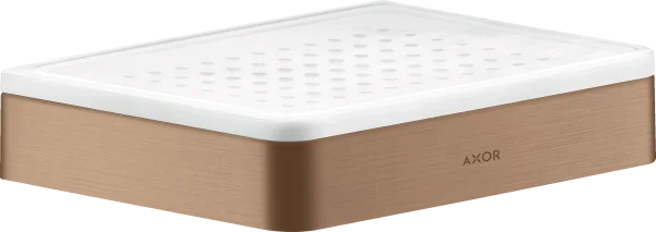 Axor Universal Softsquare Soap Dishes /-basket 210 X 182 X 135mm Rose Gold/gold - Brushed