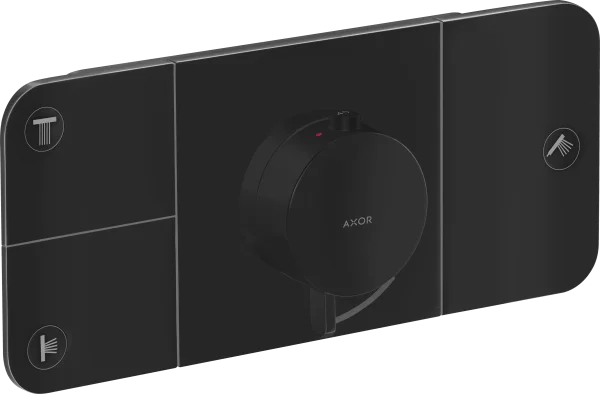Axor One Thermostatic Module For Concealed Installation For 3 Outlets Matt Black