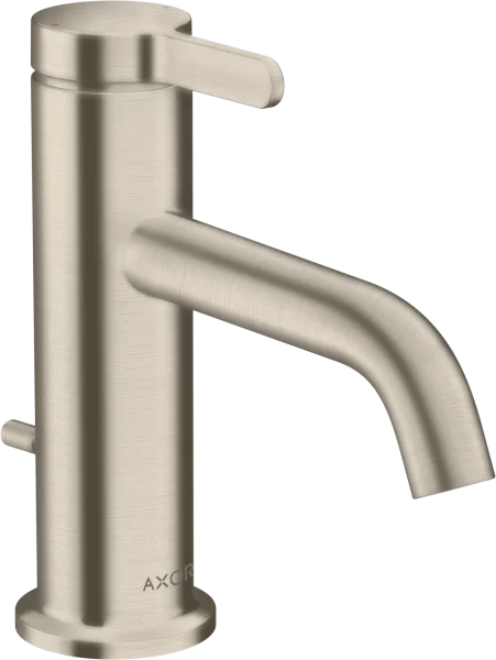 Axor One Single Lever Basin Mixer 70 With Lever Handle And Pop-up Waste Set Brushed Nickel