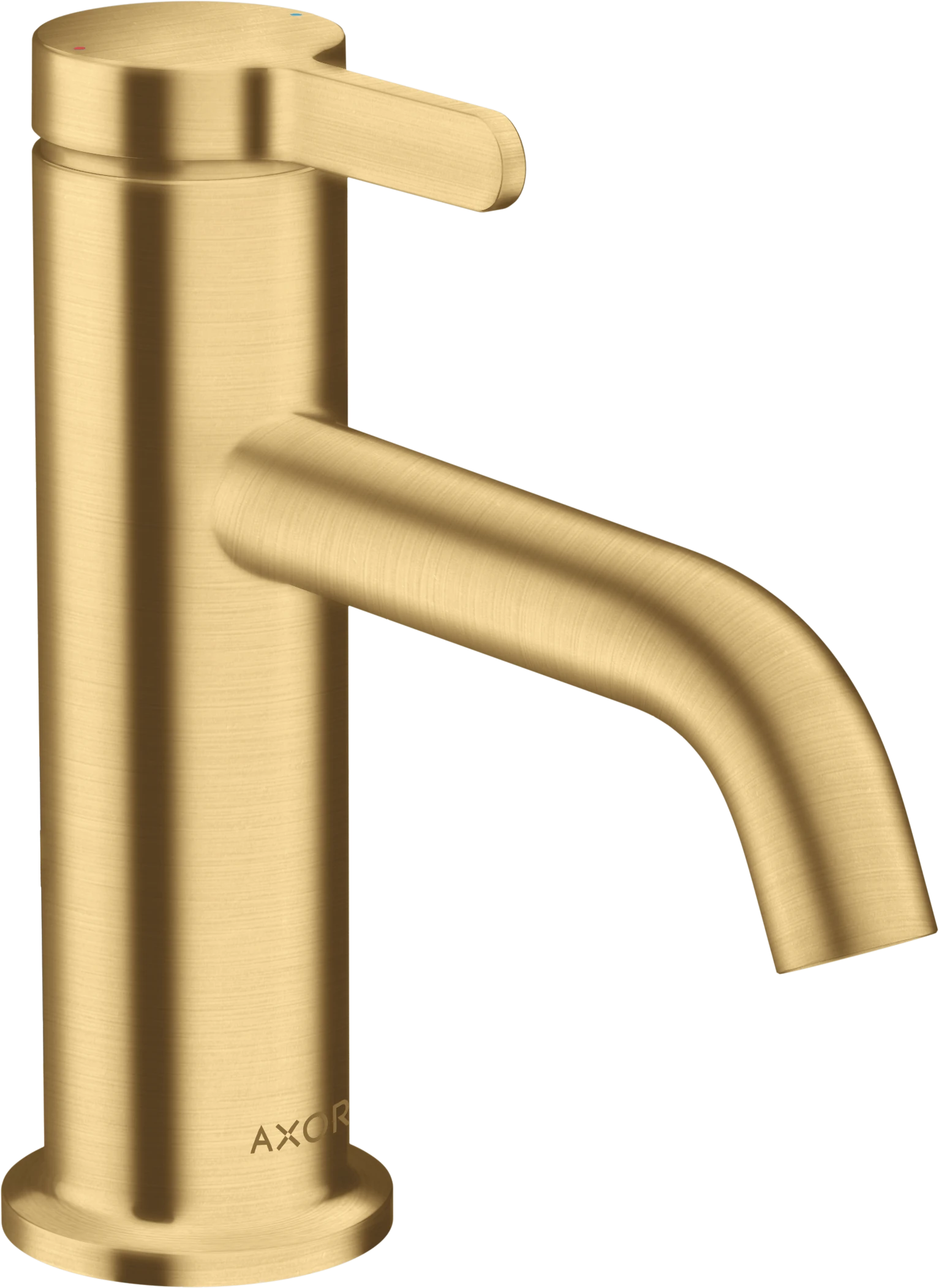 Axor One Single Lever Basin Mixer 70 With Lever Handle And Waste Set Brushed Gold Optic