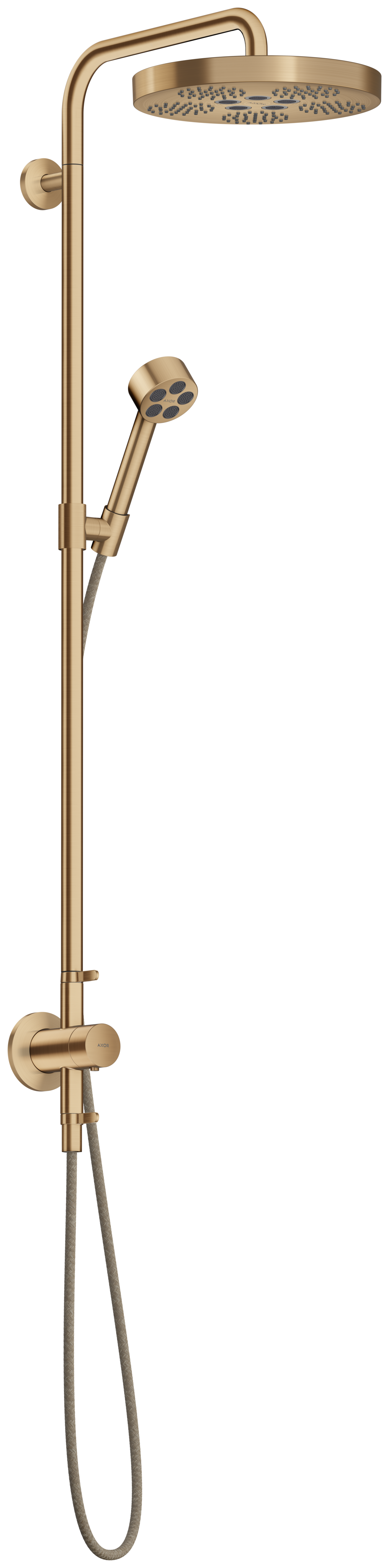 Axor One Showerpipes With Thermostatic Mixer 1015 X 350 X 170mm Bronze - Brushed
