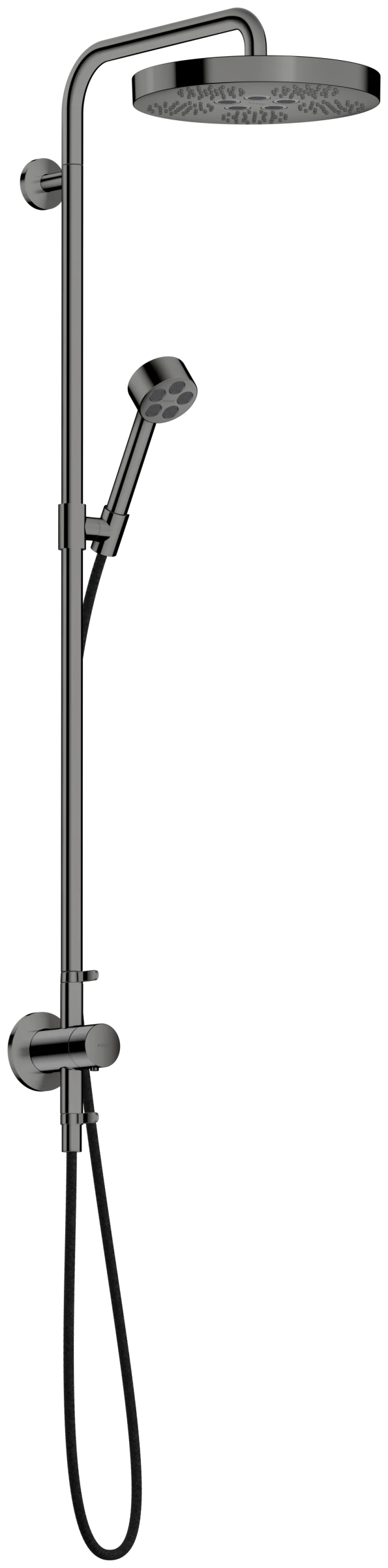 Axor One Showerpipes With Thermostatic Mixer 1015 X 350 X 170mm Gunmetal/chrome - Polished