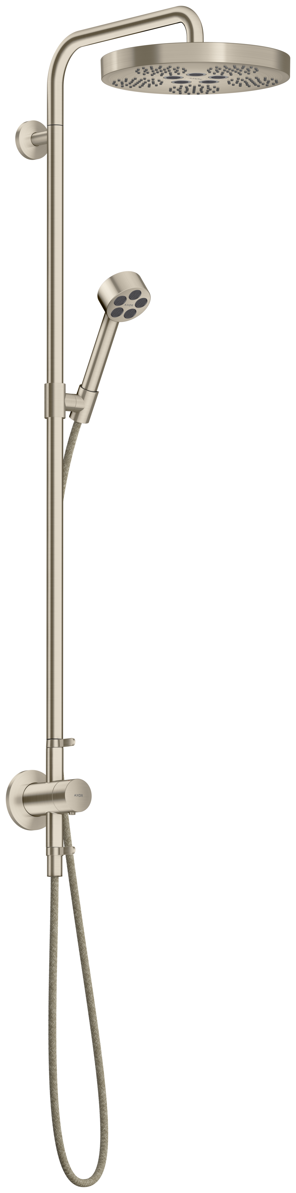Axor One Showerpipes With Thermostatic Mixer 1015 X 350 X 170mm Nickel - Brushed