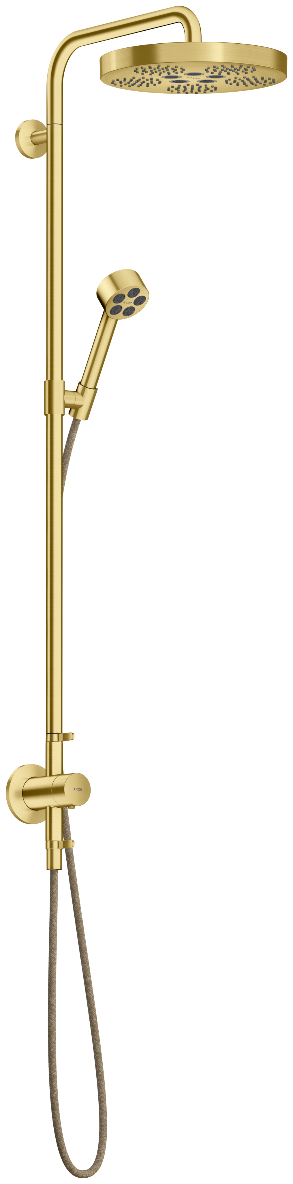 Axor One Showerpipes With Thermostatic Mixer 1015 X 350 X 170mm Brass - Brushed product image - Image 2